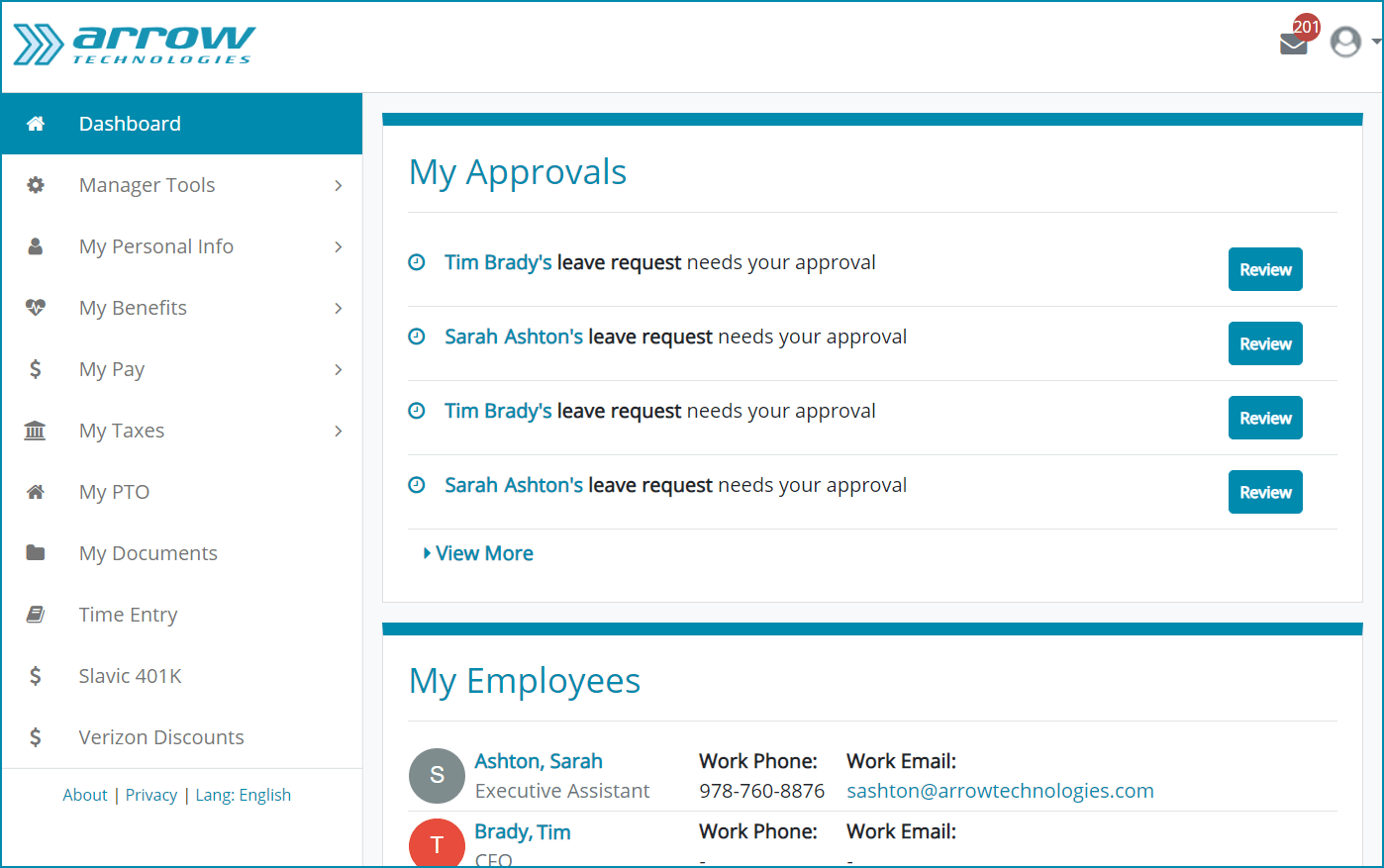 Employee HR Portal Employee Portal Software PrismHR